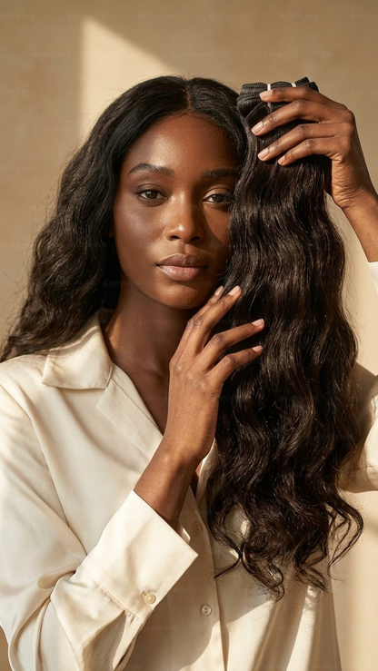 Maharani Raw Indian Wavy Bundle - Raw Indian Hair, Virgin Hair Extensions, Jaipur Hair