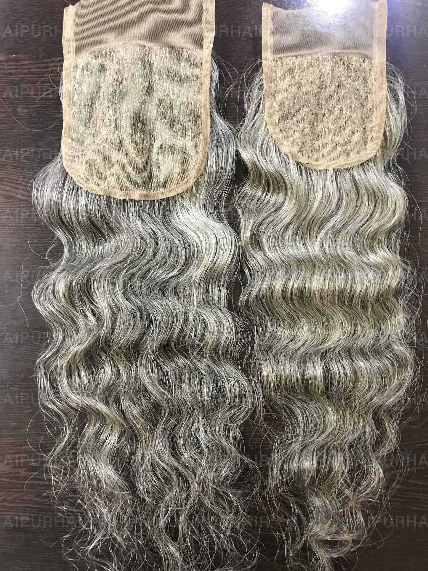 Raw Indian Grey Hair Closure