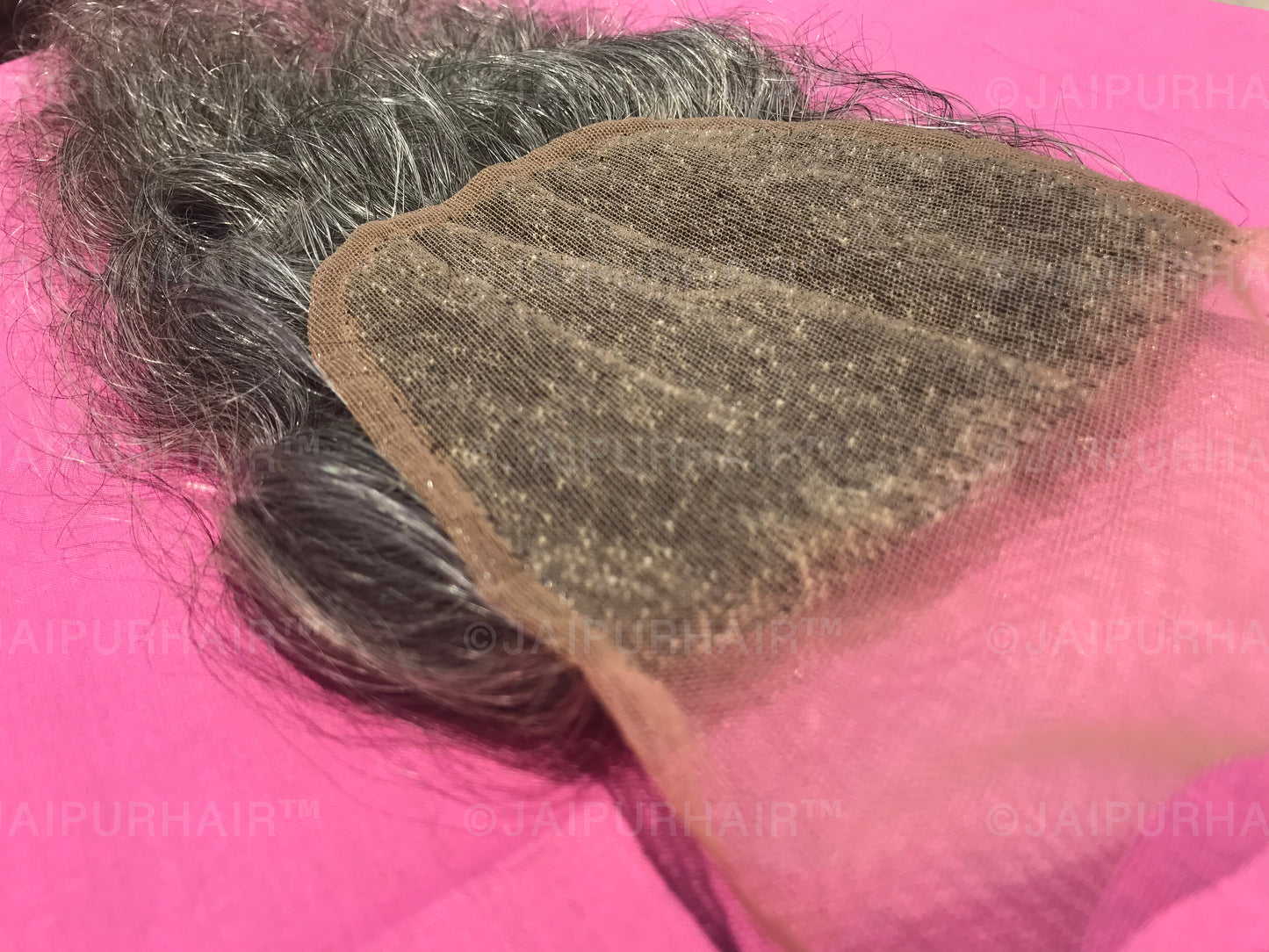 Raw Indian Grey Hair Closure