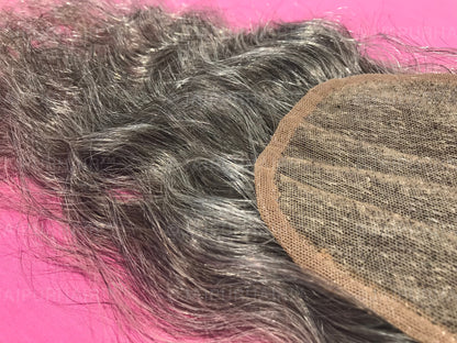 Raw Indian Grey Hair Closure