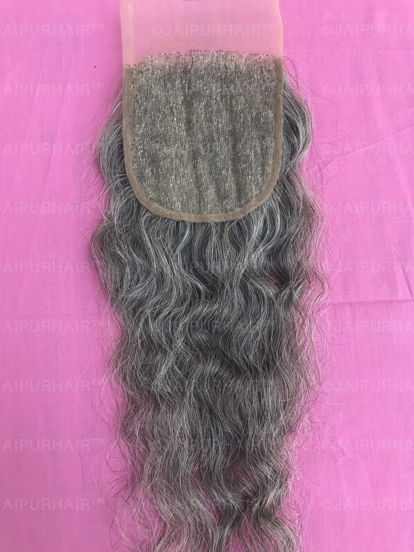 Raw Indian Grey Hair Closure