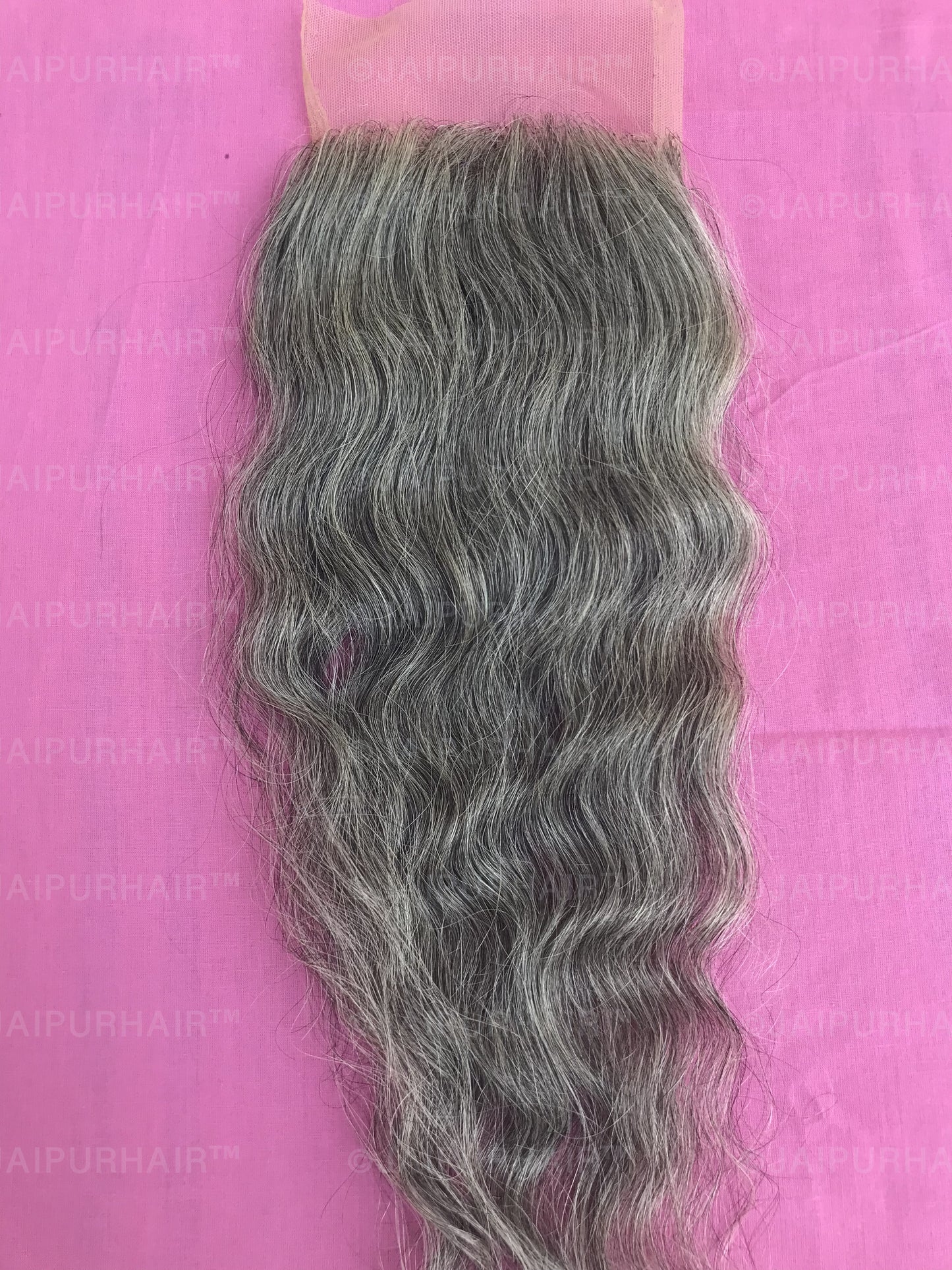 Raw Indian Grey Hair Closure