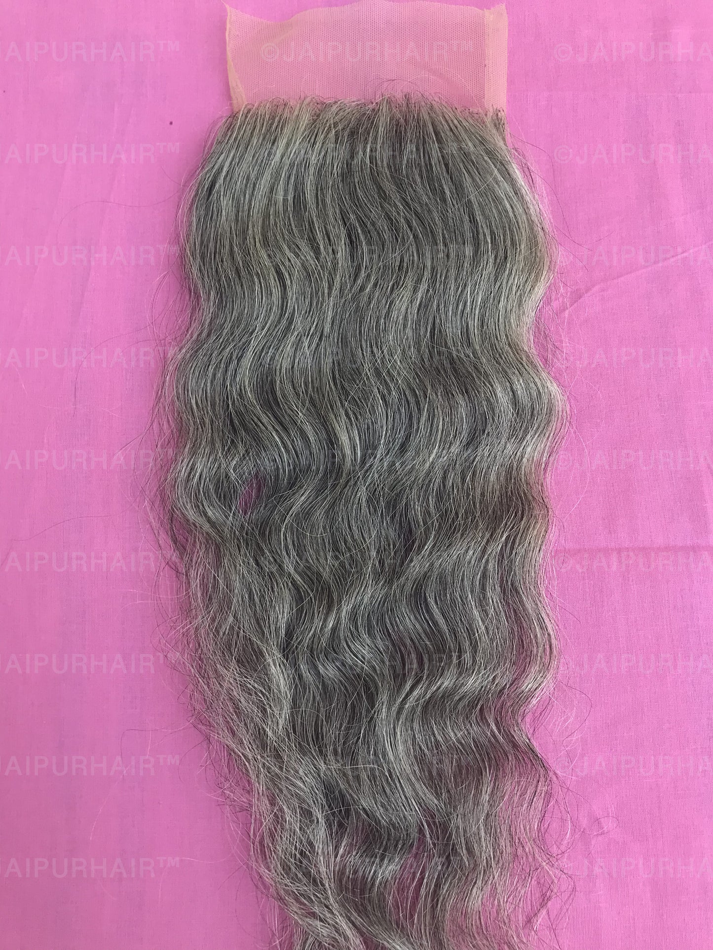 Raw Indian Grey Hair Closure